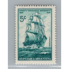 ARGENTINA 1939 GJ 822b ESTAMPILLA NUEVA MINT CON VARIEDAD CATALOGADA U$ 22.50